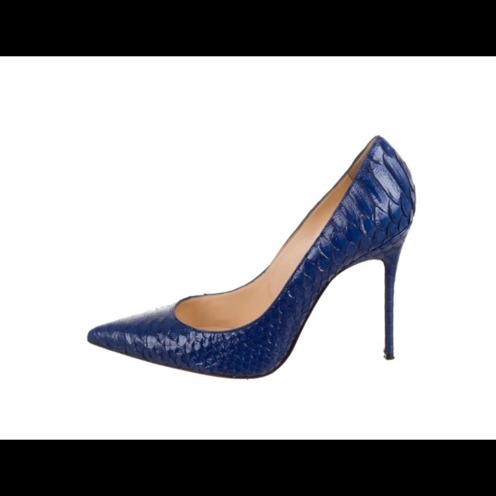Authentic Christian Louboutin So Kate Python Pumps